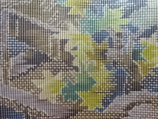 JAPANESE KIMONO / ANTIQUE KIMONO / SILK / DORO OSHIMA TSUMUGI / WOVEN PINE & KIKU